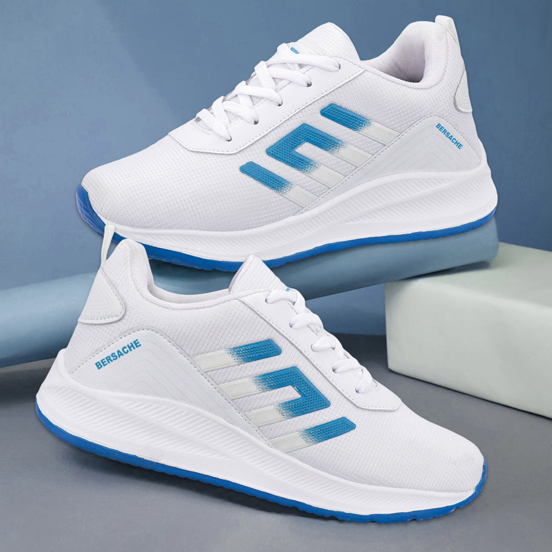 Bersache Premium Sports ,walking,Gym,cricket, Trending  Running Shoes For Men's (White-8133)
