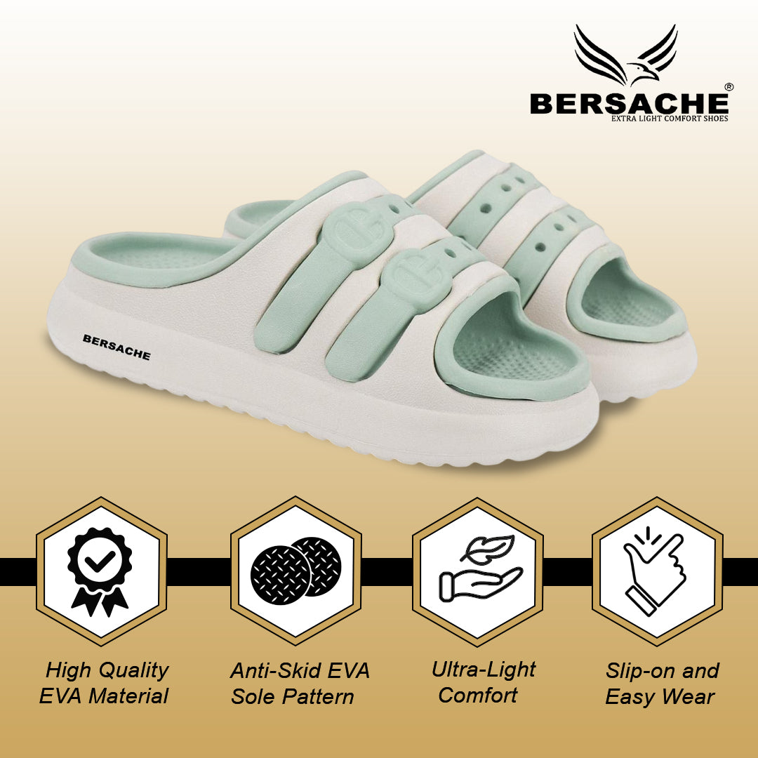 Bersache Extra Soft Classic Casual CHAPPAL with  Regular wear with Ultra Soft & Flexibility Technology Clog's for Kids's - Green -6321.