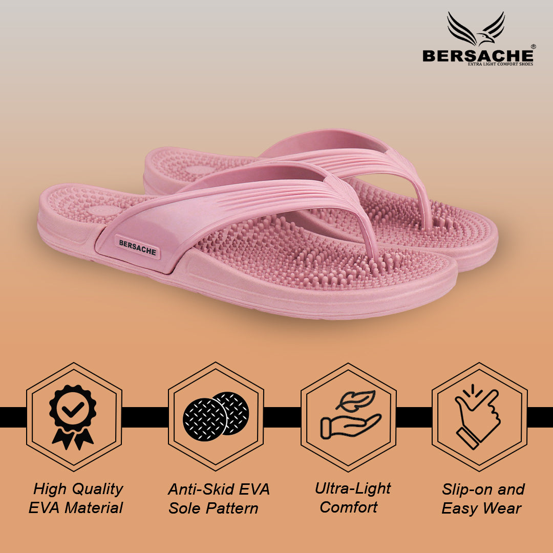 Bersache Extra Soft Classic Casual CHAPPAL with  Regular wear with Ultra Soft & Flexibility Technology  Slippers for Women's-(6334-Pink).