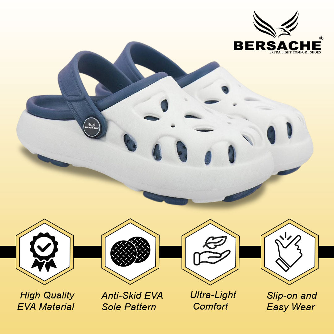 Bersache Extra Soft Classic Casual CHAPPAL with  Regular wear with Ultra Soft & Flexibility Technology Flip-Flop for Kids's-White-6317.