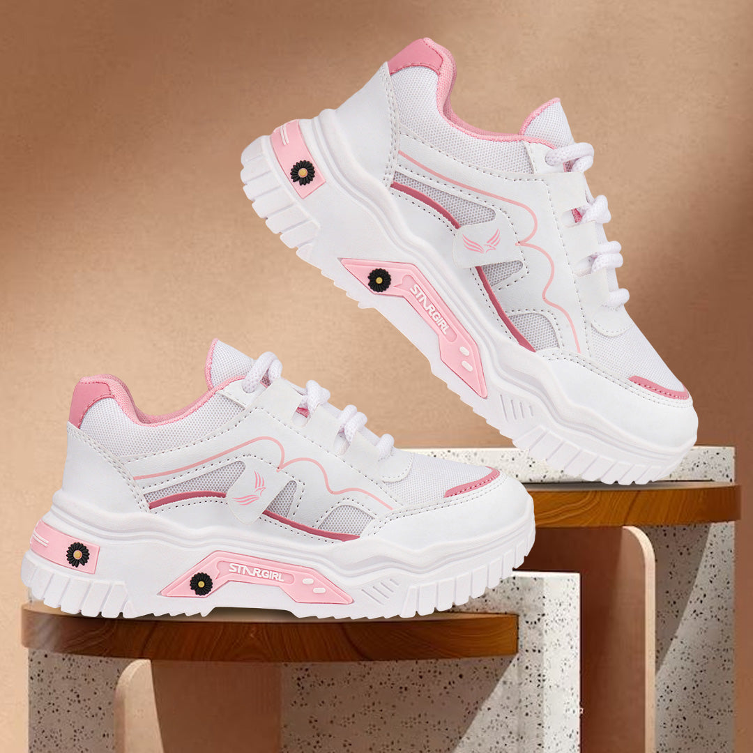 Bersache Premium Sports ,Gym, Trending Stylish Running Colour Changing shoes for Women (8102-Pink)