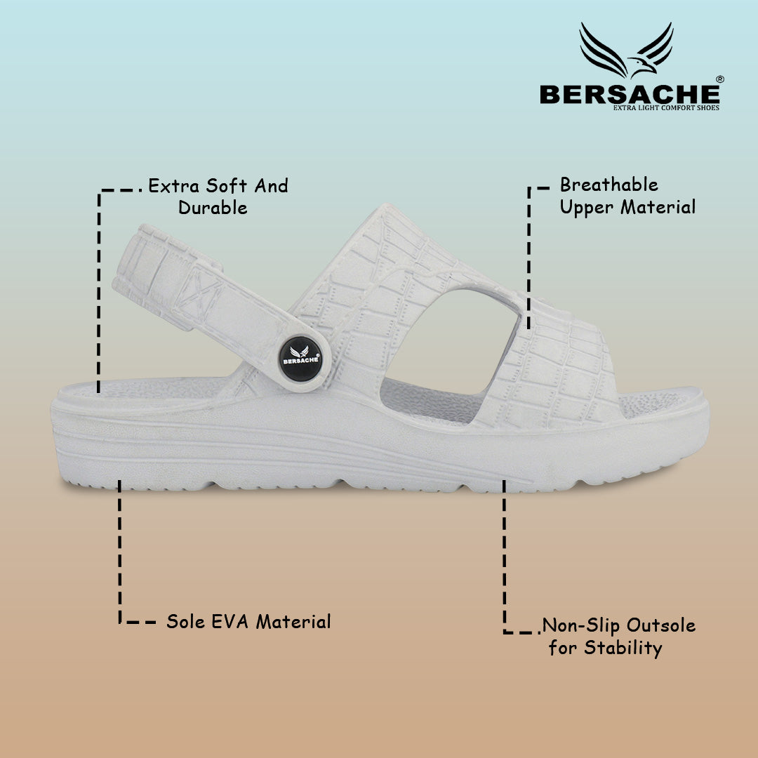Bersache Extra Soft Classic Casual with  Regular wear with Ultra Soft & Flexibility Technology Slipper For Men's & Boy's-(Grey-6271)