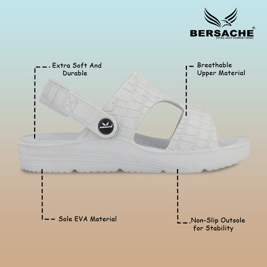 Bersache Extra Soft Classic Casual with  Regular wear with Ultra Soft & Flexibility Technology Slipper For Men's & Boy's-(Grey-6271)