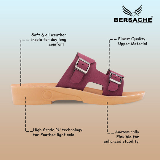Bersache Extra Soft Classic Casual with  Regular wear with Ultra Soft & Flexibility Technology Flip Flop For women's/Girl's-(Brown-6233)