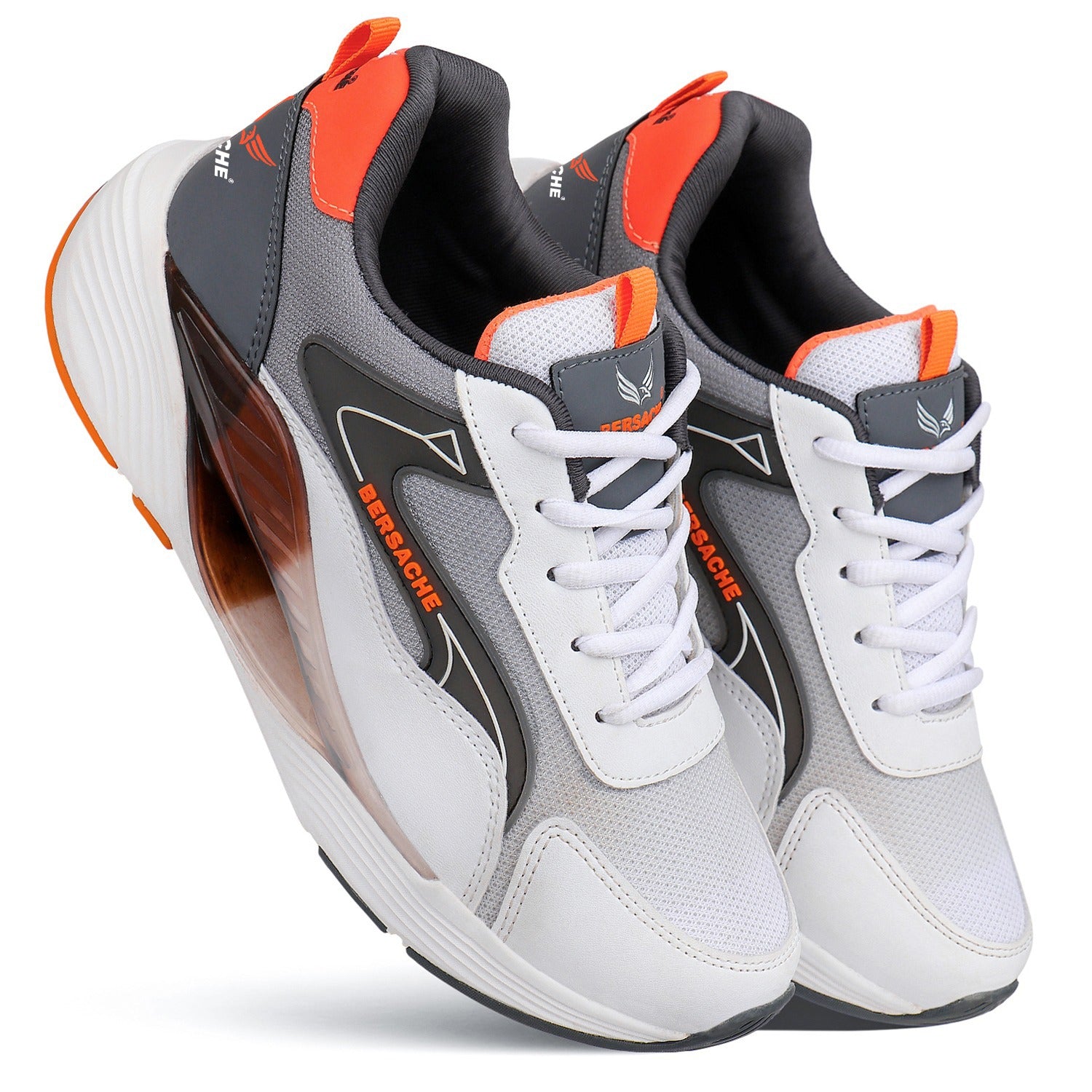 Bersache Lightweight Sports Running Shoes For Men Orange-9072