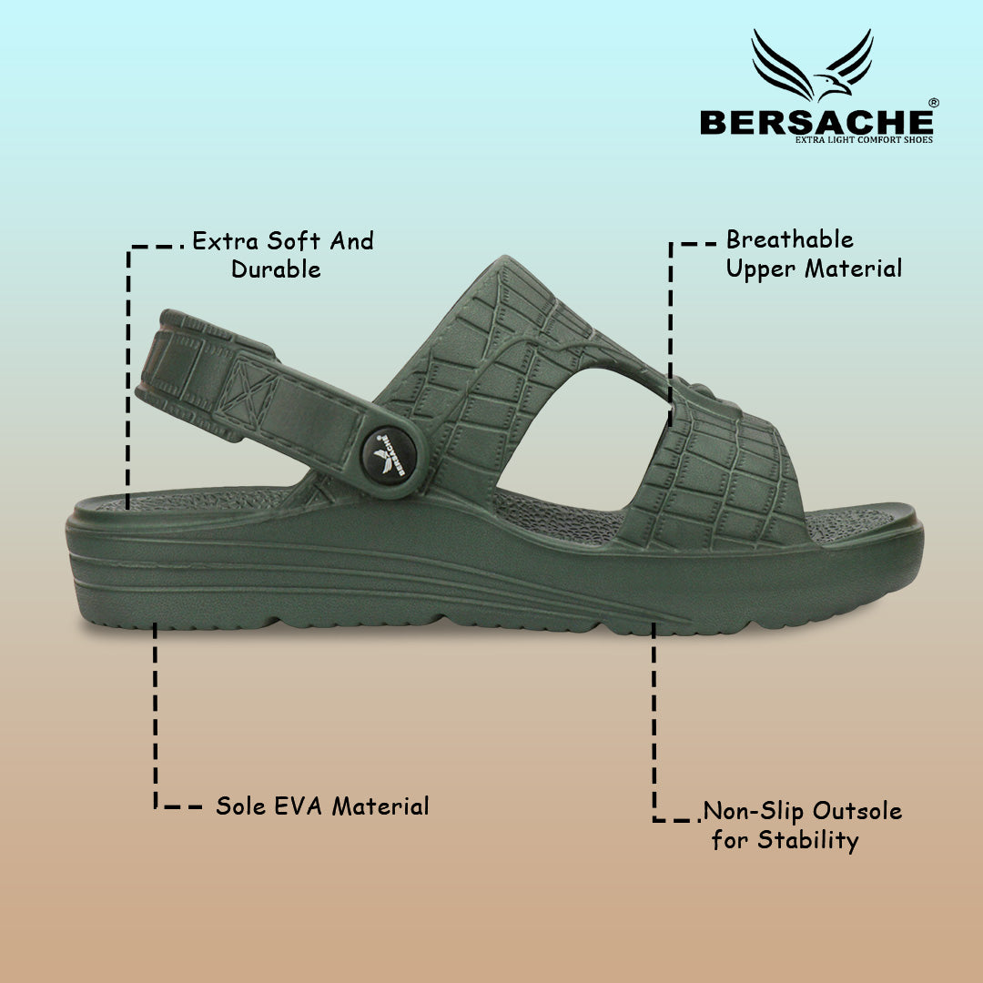 Bersache Extra Soft Classic Casual with  Regular wear with Ultra Soft & Flexibility Technology Slipper For Men's & Boy's-(Black-6270)