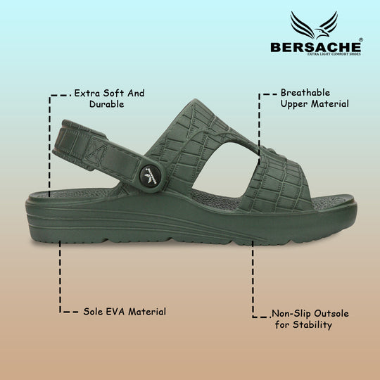 Bersache Extra Soft Classic Casual with  Regular wear with Ultra Soft & Flexibility Technology Slipper For Men's & Boy's-(Black-6270)