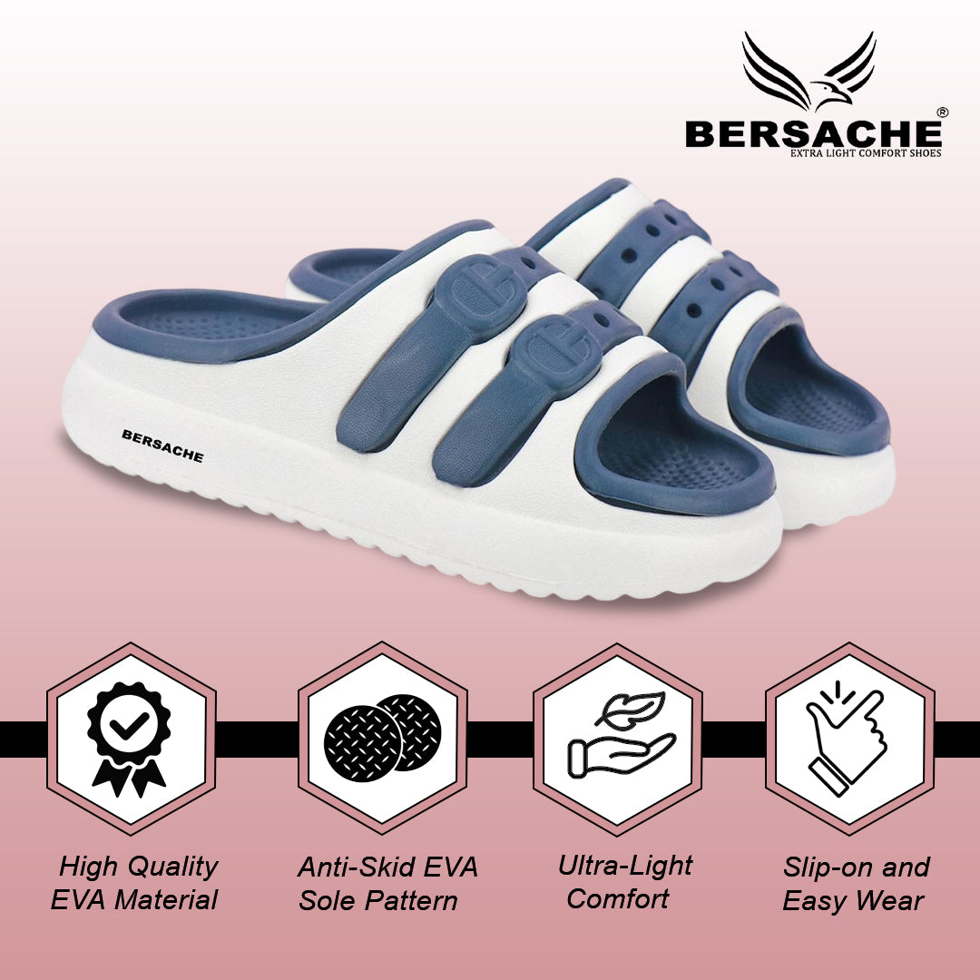 Bersache Extra Soft Classic Casual CHAPPAL with  Regular wear with Ultra Soft & Flexibility Technology Clog's for Kids's - White-6320.