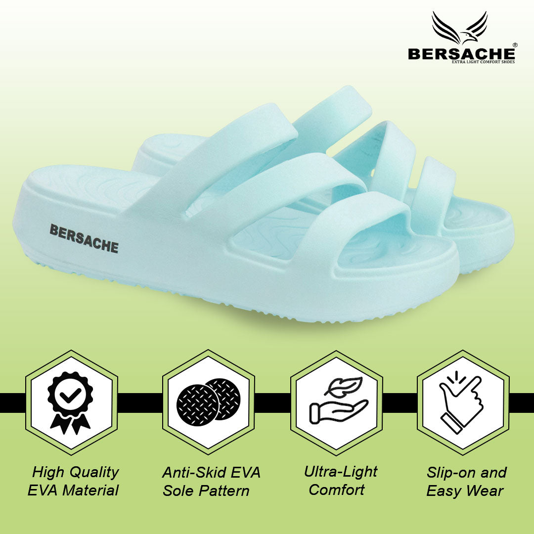 Bersache Extra Soft Classic Casual  with  Regular wear with Ultra Soft & Flexibility Technology Flip-Flop for Women's-(6309-Blue)