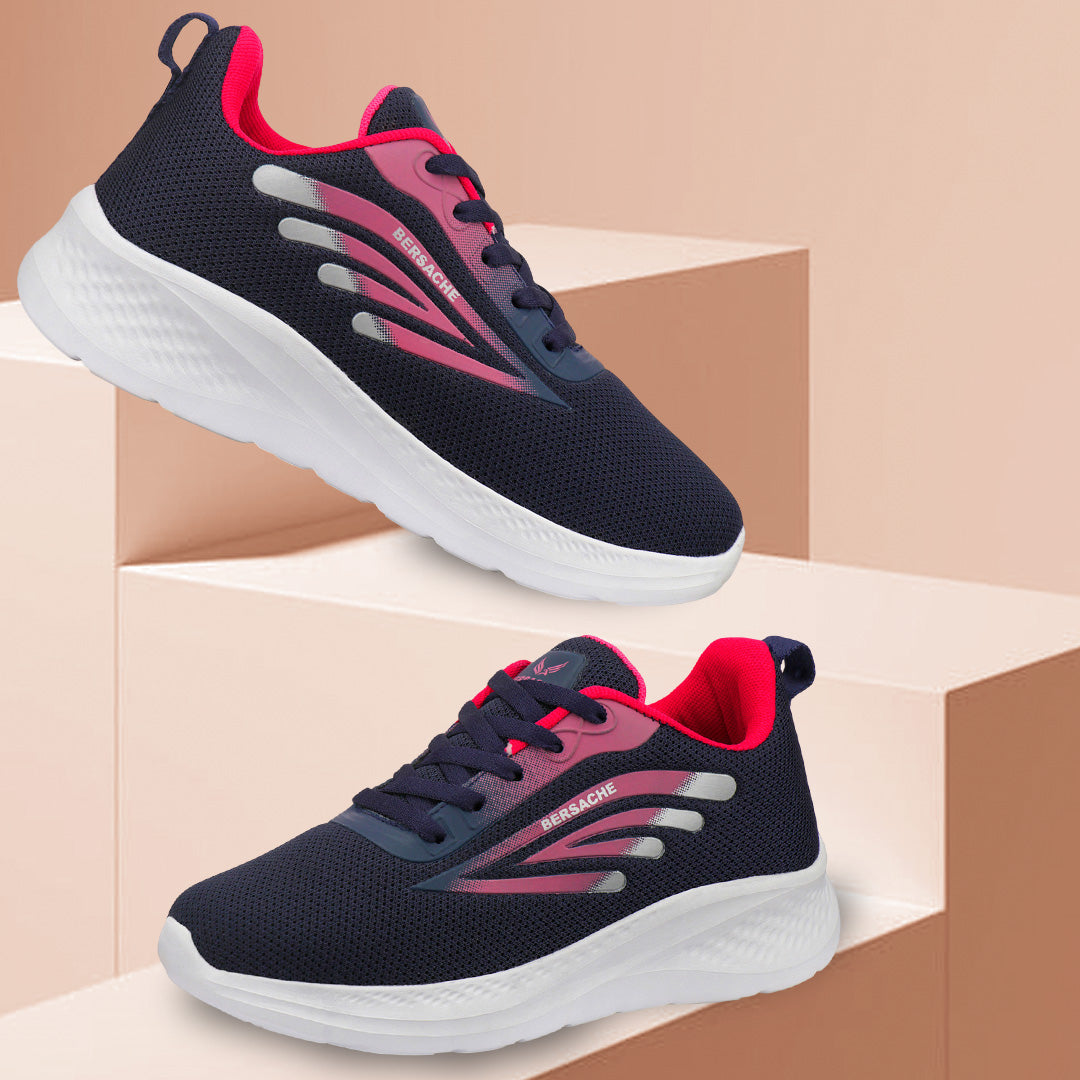 Bersache Premium Sports ,Gym, Trending Stylish Running Colour Changing shoes for Women (8095-Red)