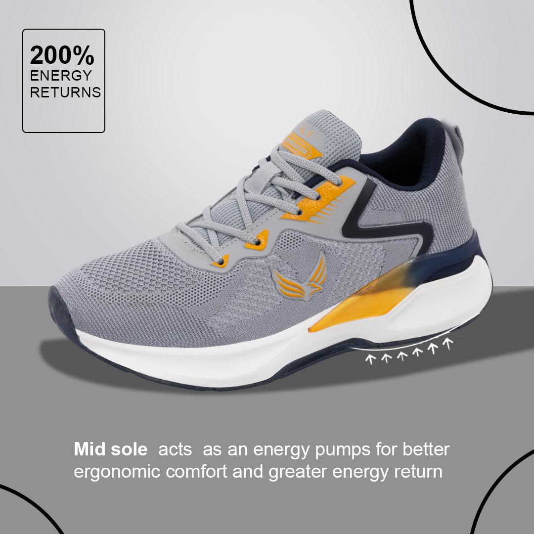 Bersache Sneaker, Loafers ,Casual With Extra Comfort Sneakers For Mens (9203-Grey)