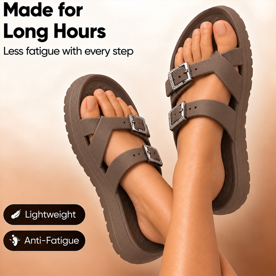 Doctor Bersache Newly Launched Orthopedic Comfort Slippers for Women | Diabetic Friendly | Extra Cushioning | Arch Support | Pain Relief Brown-DB -146