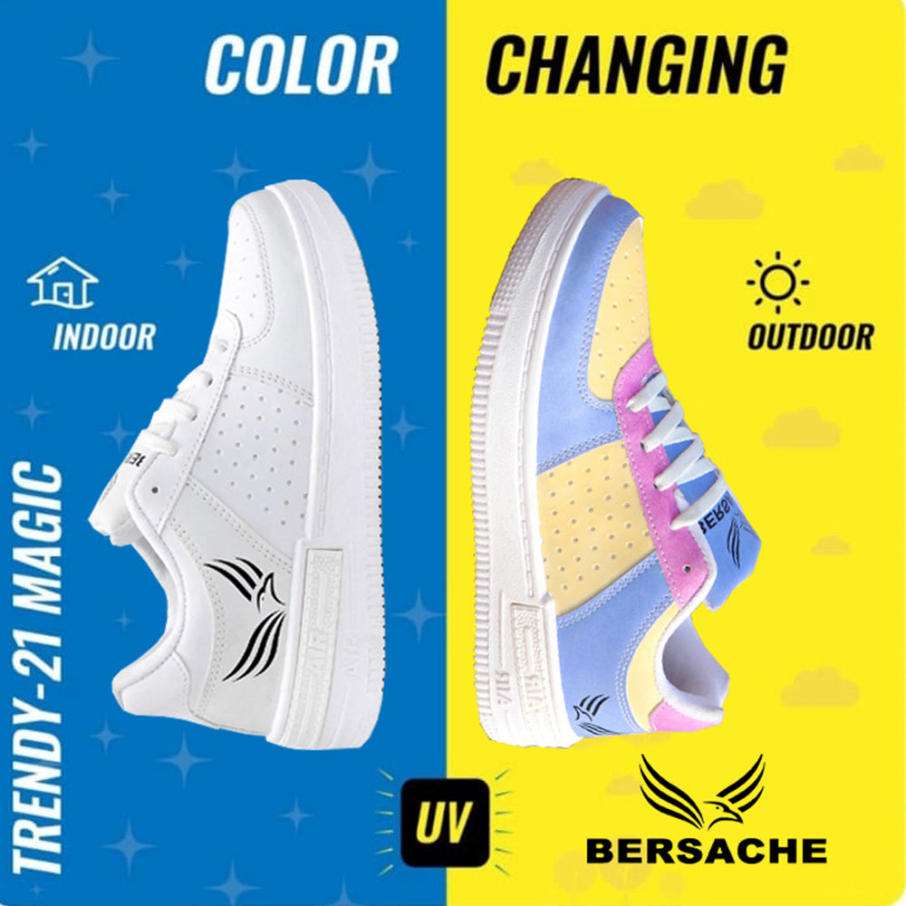 Bersache Sneaker, Loafers ,Casual with Extra comfort Sneaker Colour Changing shoes for Women (White-9053)