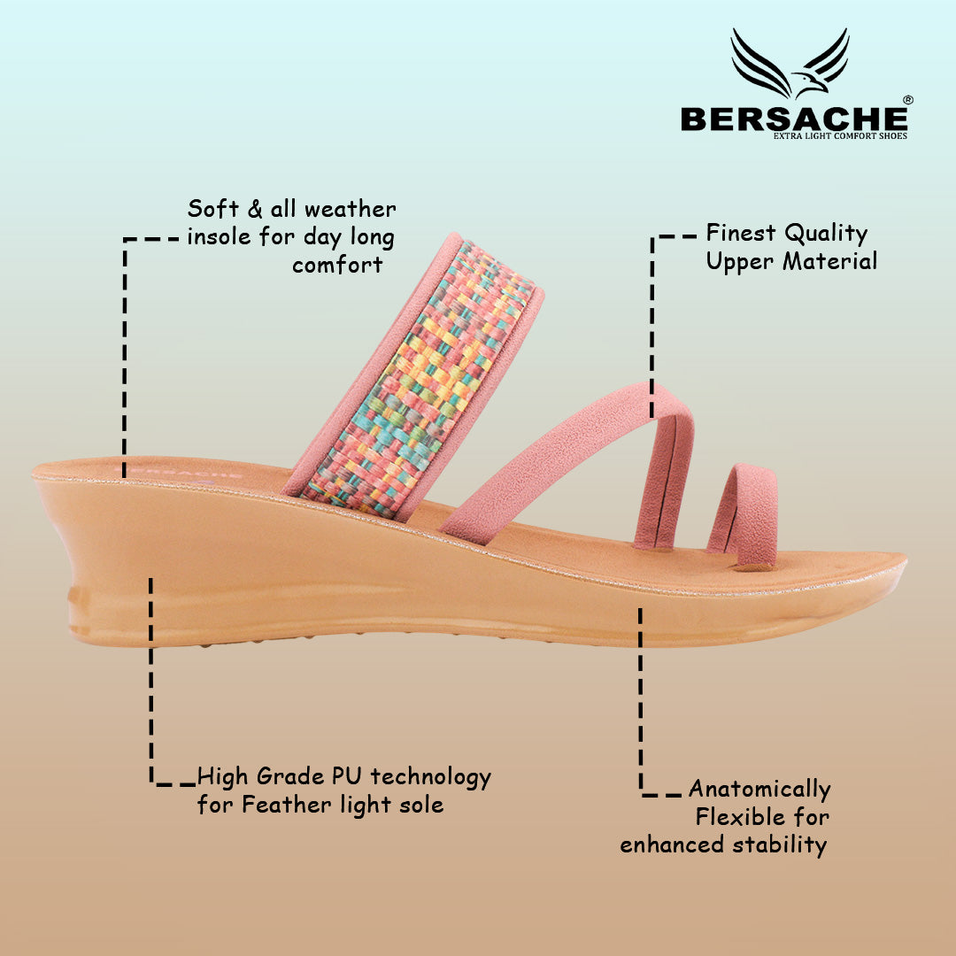 Bersache Extra Soft Classic Casual with  Regular wear with Ultra Soft & Flexibility Technology Flip Flop For women's/Girl's-(Pink-6241)