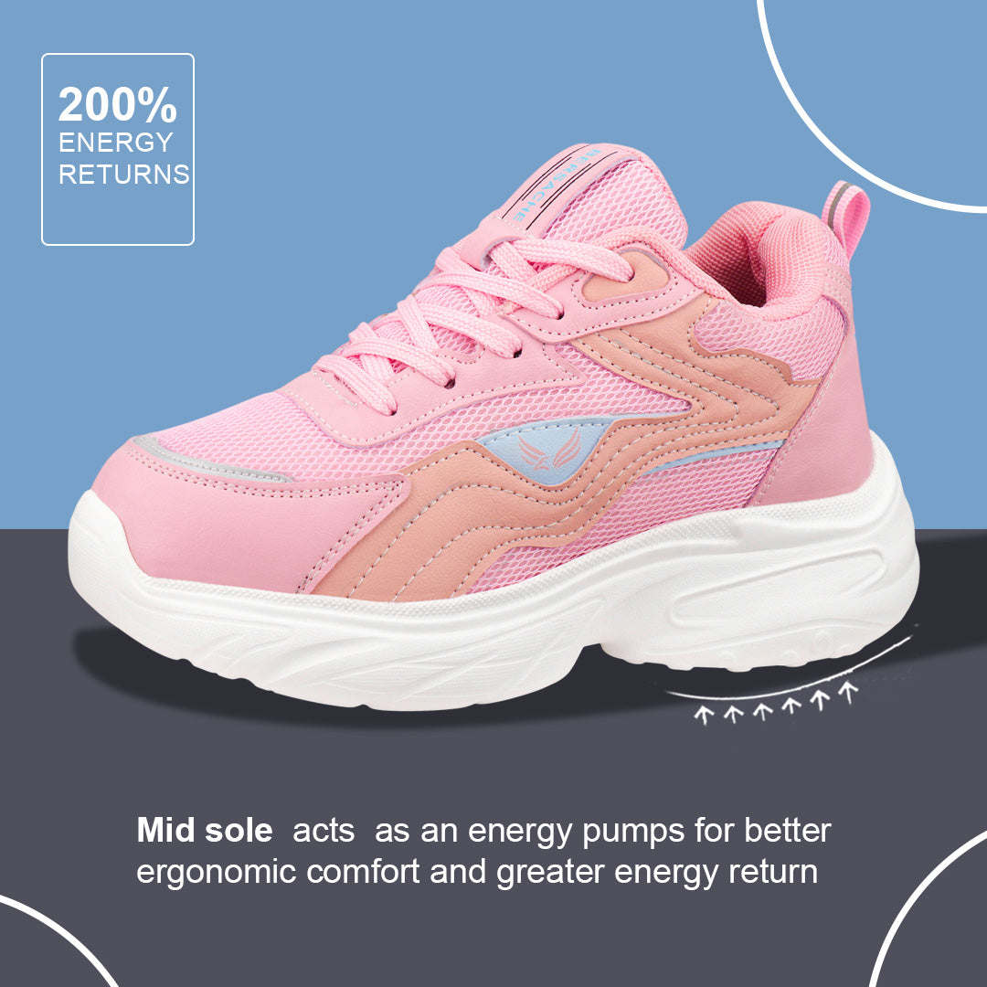 Bersache Sneaker, Loafers ,Casual with Extra comfort Sneaker Colour Changing shoes for Women (Pink-8106)