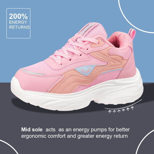 Bersache Sneaker, Loafers ,Casual with Extra comfort Sneaker Colour Changing shoes for Women (Pink-8106)