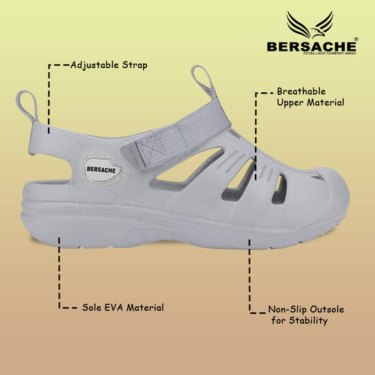 Bersache Extra Soft Classic Casual with  Regular wear with Ultra Soft & Flexibility Technology Sandal For men's & boy's-6264-Grey