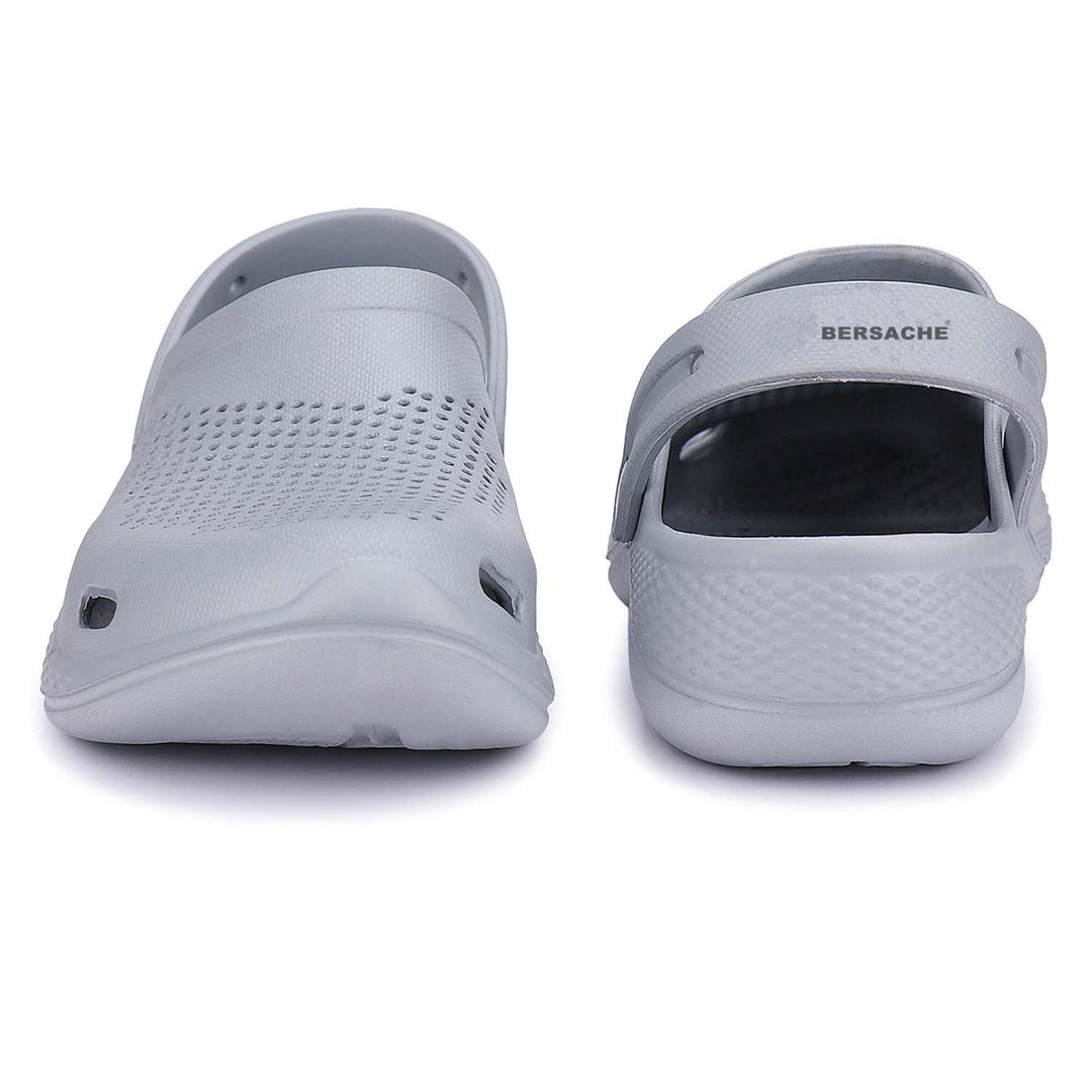 Bersache Extra Soft Classic Casual with  Regular wear with Ultra Soft & Flexibility Technology Clogs for Men's & Boy's Grey-6012