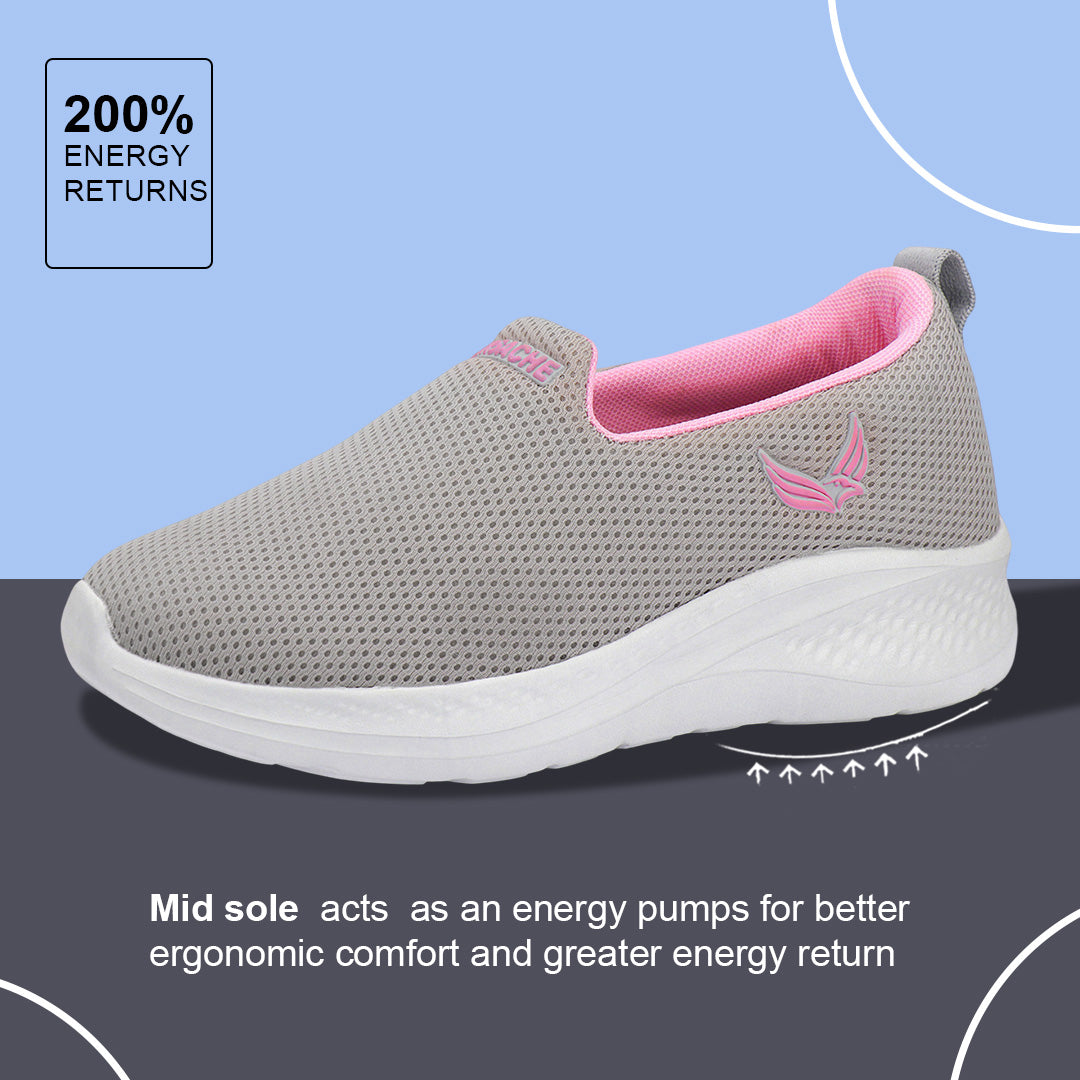 Bersache Sneaker, Loafers ,Casual with Extra comfort Sneaker Colour Changing shoes for Women (Grey-8098)