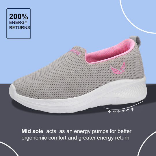 Bersache Sneaker, Loafers ,Casual with Extra comfort Sneaker Colour Changing shoes for Women (Grey-8098)