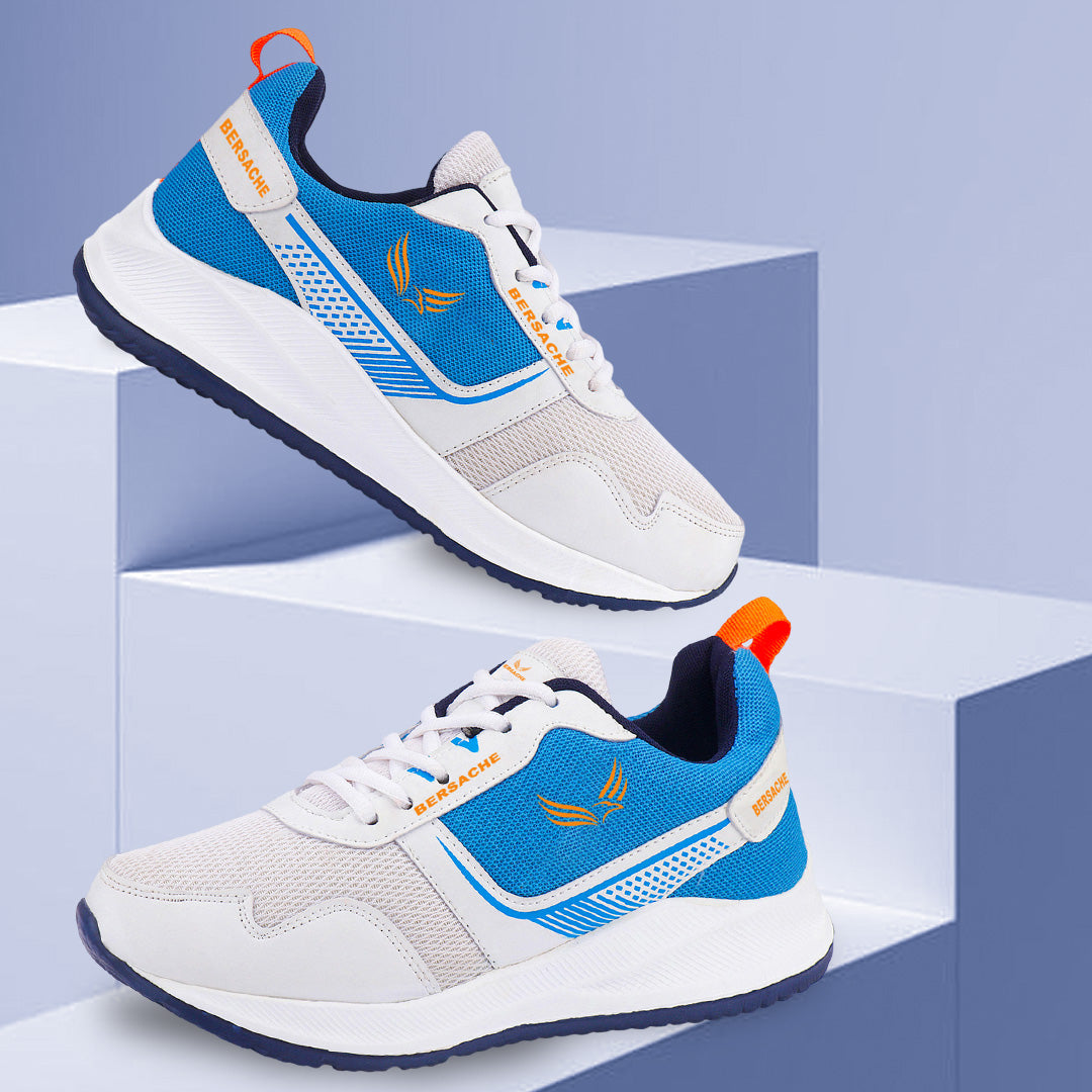 Bersache Premium Sports,Gym, Trending Stylish Running Shoes For Men (8108-White)