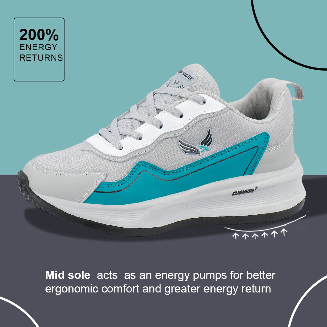 Bersache Casual Sneaker shoe for Men| Soft Cushioned Insole , Slip-Resistance Casuals For Men (Blue-8145).