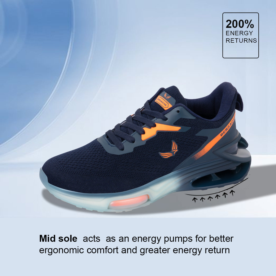 Bersache Sneaker, Loafers ,Casual With Extra Comfort Sneakers For Mens  (9193-Navy Blue).