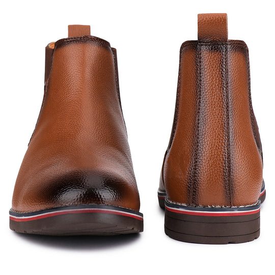 Bersache Lightweight Formal Office Wear Outdoor Shoes For Men (9086-Light Brown)