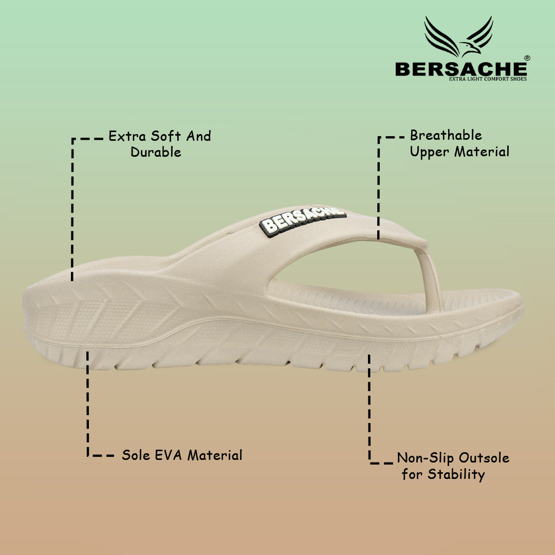 Bersache Extra Soft Classic Casual with  Regular wear with Ultra Soft & Flexibility Technology Sandal For men's & boy's-Beige-6256