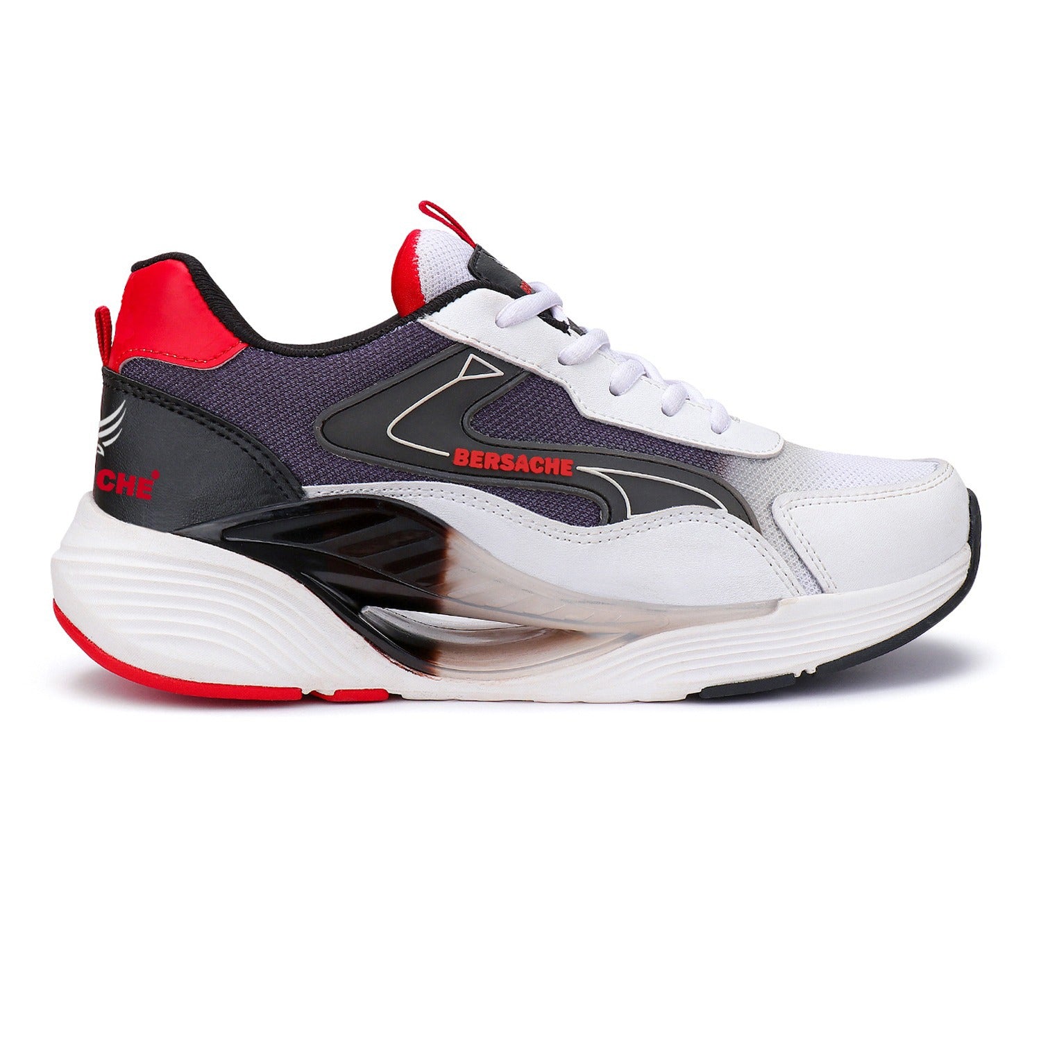 Bersache Lightweight Sports Running Shoes For Men Red-9070.