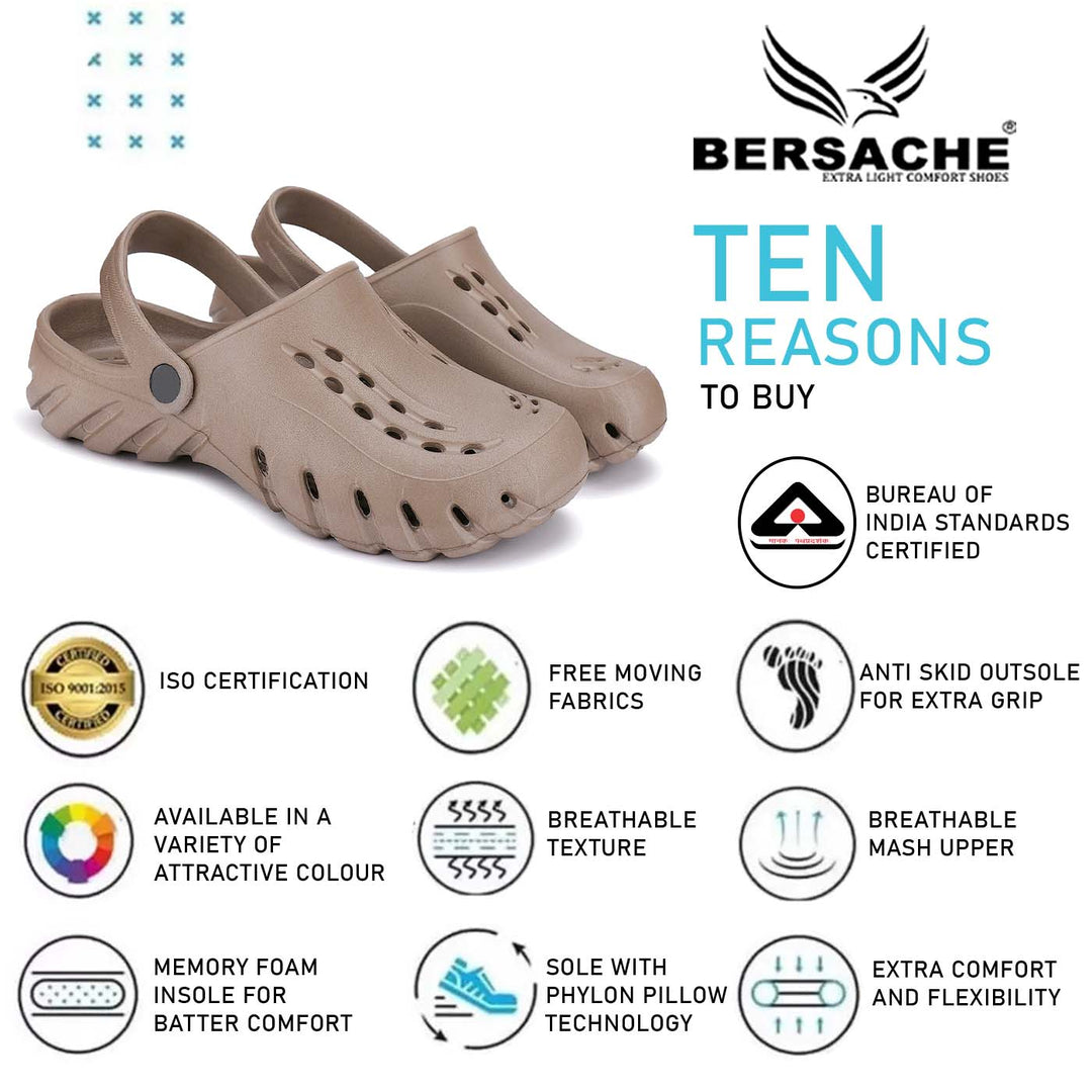 Bersache Extra Soft Classic Casual with Back Strap Regular wear with Ultra Soft & Flexibility Technology Flip-Flop for Men's/ boy,s 6001-(Brown)