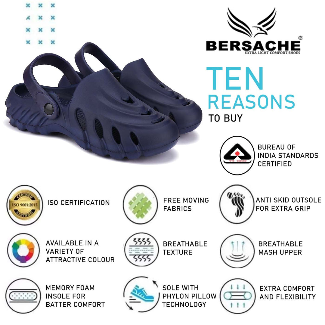 Bersache Extra Soft Classic Casual with Back Strap Regular wear with Ultra Soft & Flexibility Technology Flip-Flop for Men's/ boy,s 6008- (Blue)