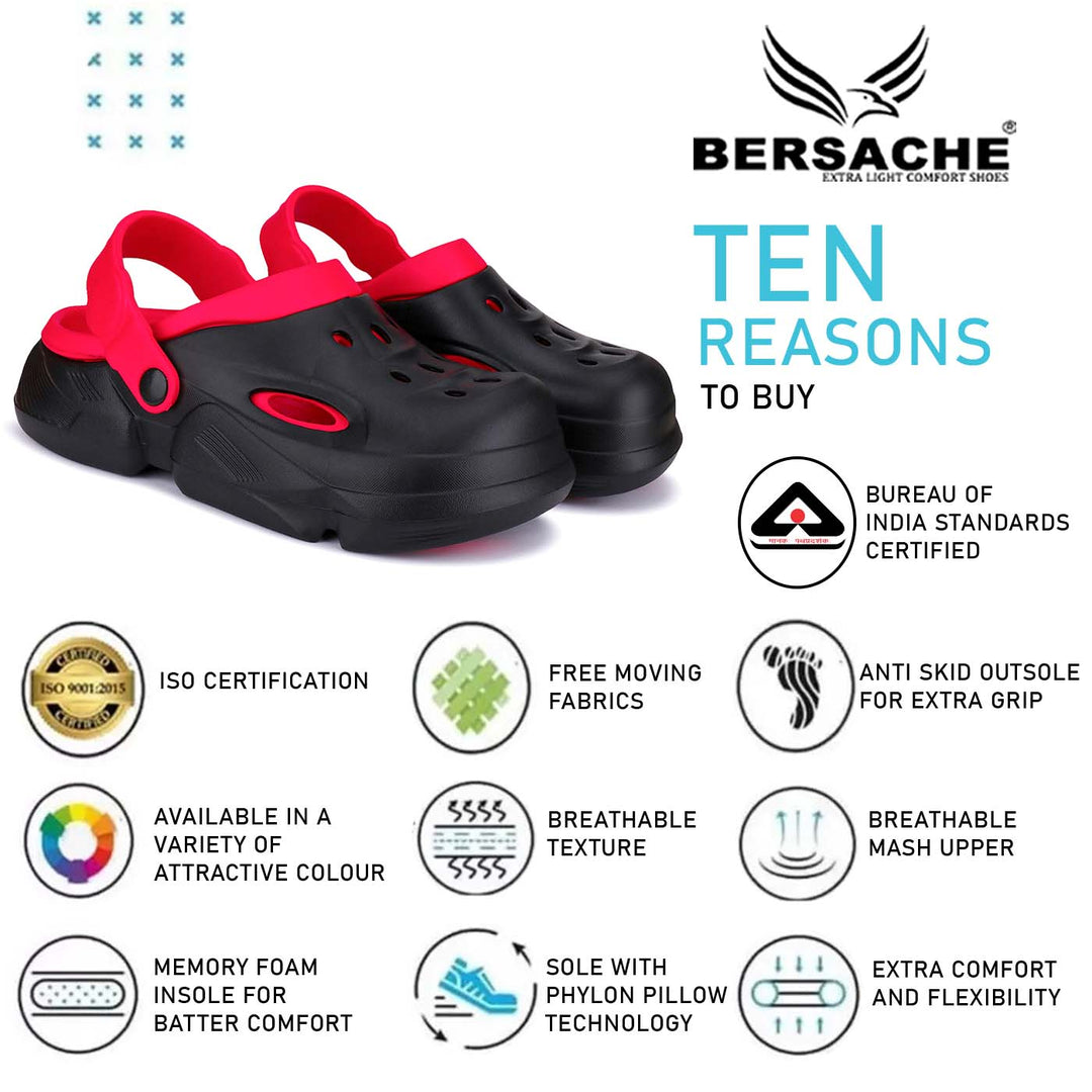 Bersache Extra Soft Classic Casual with Back Strap Regular wear with Ultra Soft & Flexibility Technology Flip-Flop for Men's/ boy,s - 6032 (Red)