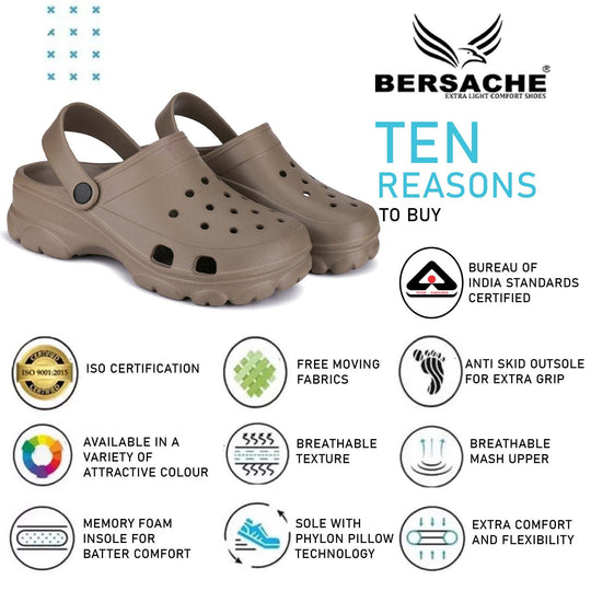 Bersache Extra Soft Classic Casual with Back Strap Regular wear with Ultra Soft & Flexibility Technology Flip-Flop for Men's/ boy,s - 6038 (Brown)