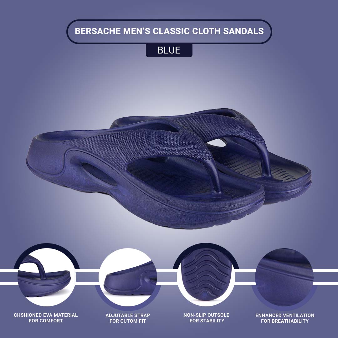 Bersache Extra Soft Classic Casual with  Regular wear with Ultra Soft & Flexibility Technology Clogs for Men's & Boy's 6060-Navy