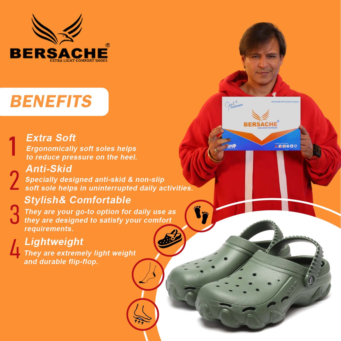 Bersache Extra Soft Classic Casual with  Regular wear with Ultra Soft & Flexibility Technology Flip Flop for Men's & Boy's-Green-6088