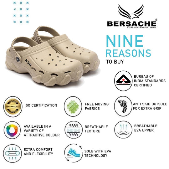 Bersache Extra Soft Classic Casual with  Regular wear with Ultra Soft & Flexibility Technology Flip Flop for Men's & Boy's --(Beige) -6089