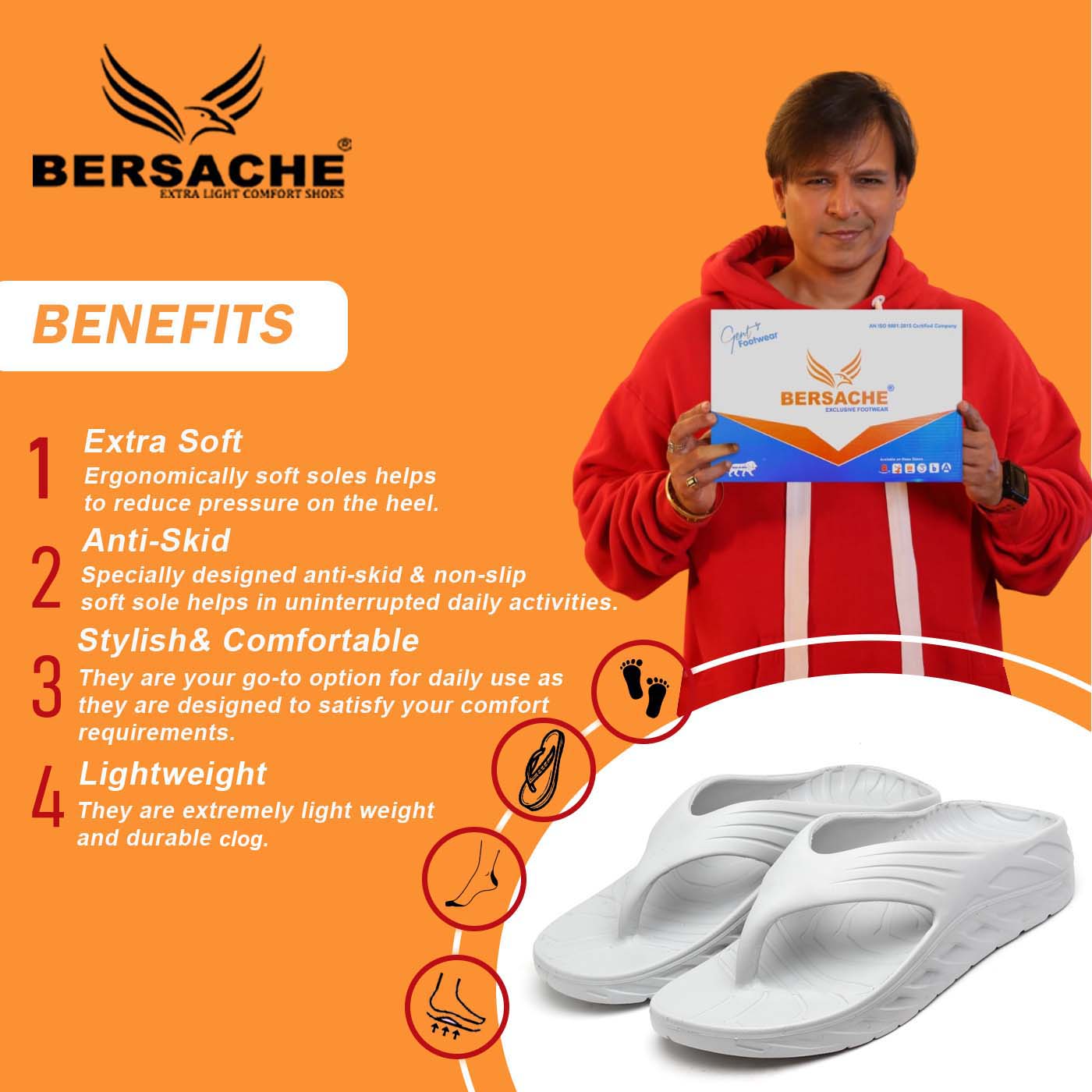 Bersache Extra Soft Classic Casual with  Regular wear with Ultra Soft & Flexibility Technology Slipper for Men's & Boy's-Grey-6096