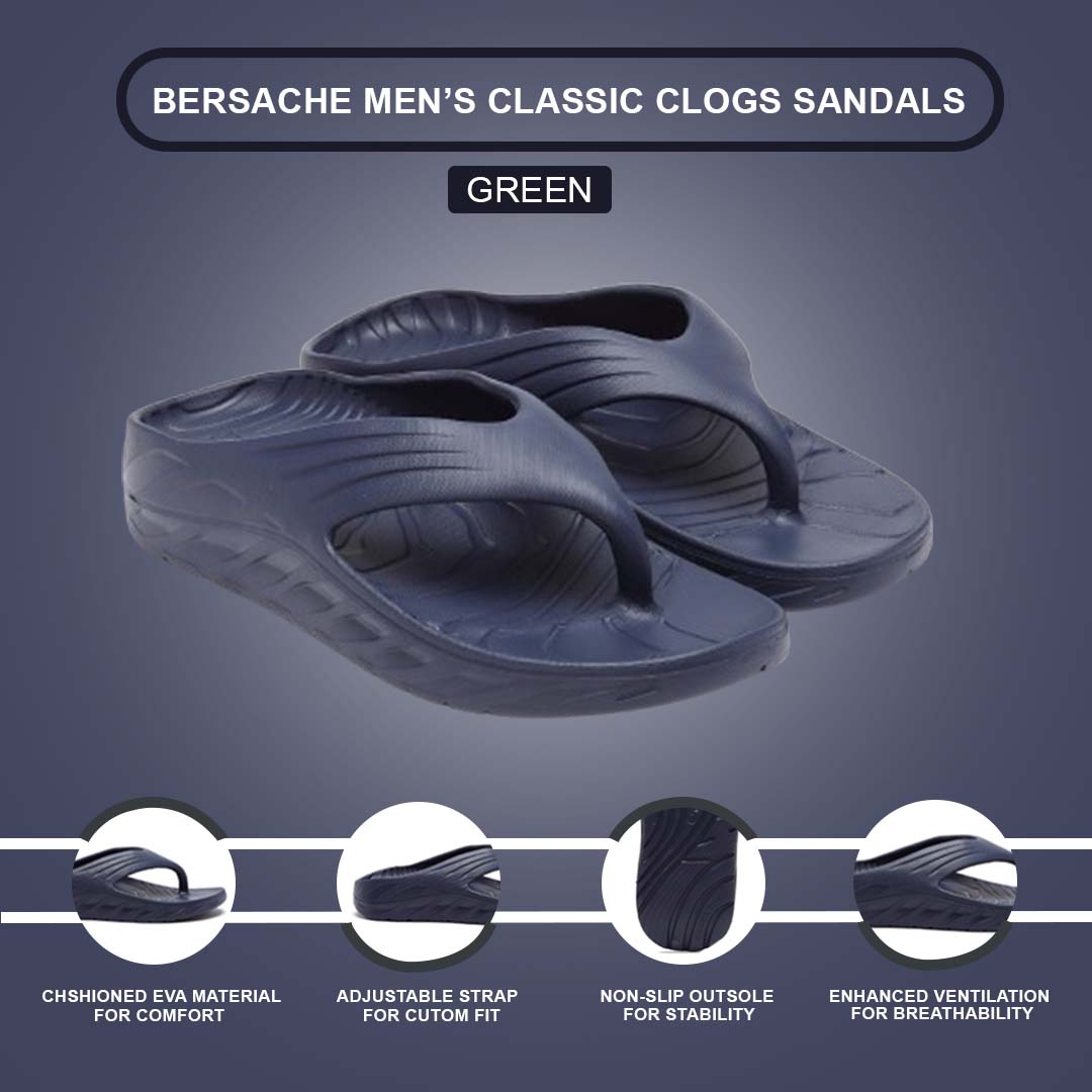 Bersache Extra Soft Classic Casual with  Regular wear with Ultra Soft & Flexibility Technology Clog's for Men's & Boy's (6098-Blue)