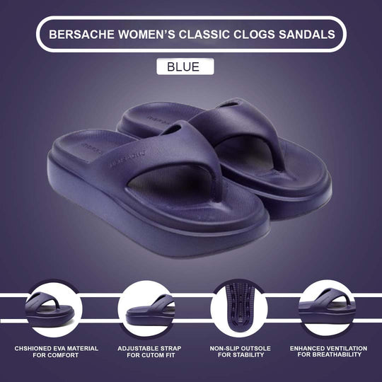 Bersache Extra Soft Classic Casual with  Regular wear with Ultra Soft & Flexibility Technology Flip Flop For women's/Girl's-(6112-Blue)