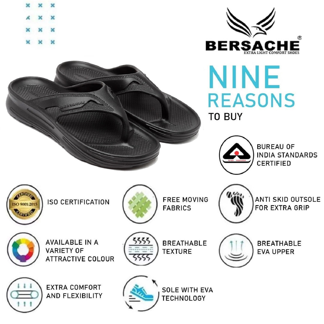 Bersache Extra Soft Classic Casual with  Regular wear with Ultra Soft & Flexibility Technology Clog's for Men's & Boy's-Black 6119
