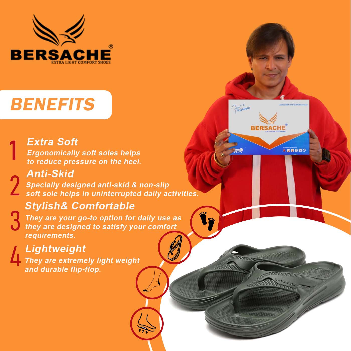 Bersache Extra Soft Classic Casual with  Regular wear with Ultra Soft & Flexibility Technology Slipper for Men's & Boy's -Green-6121