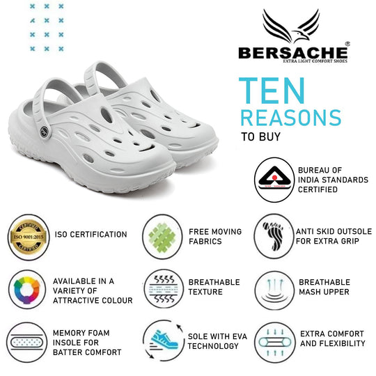 Bersache Extra Soft Classic Casual with  Regular wear with Ultra Soft & Flexibility Technology Flip Flop for Men's & Boy's (6125-Grey)