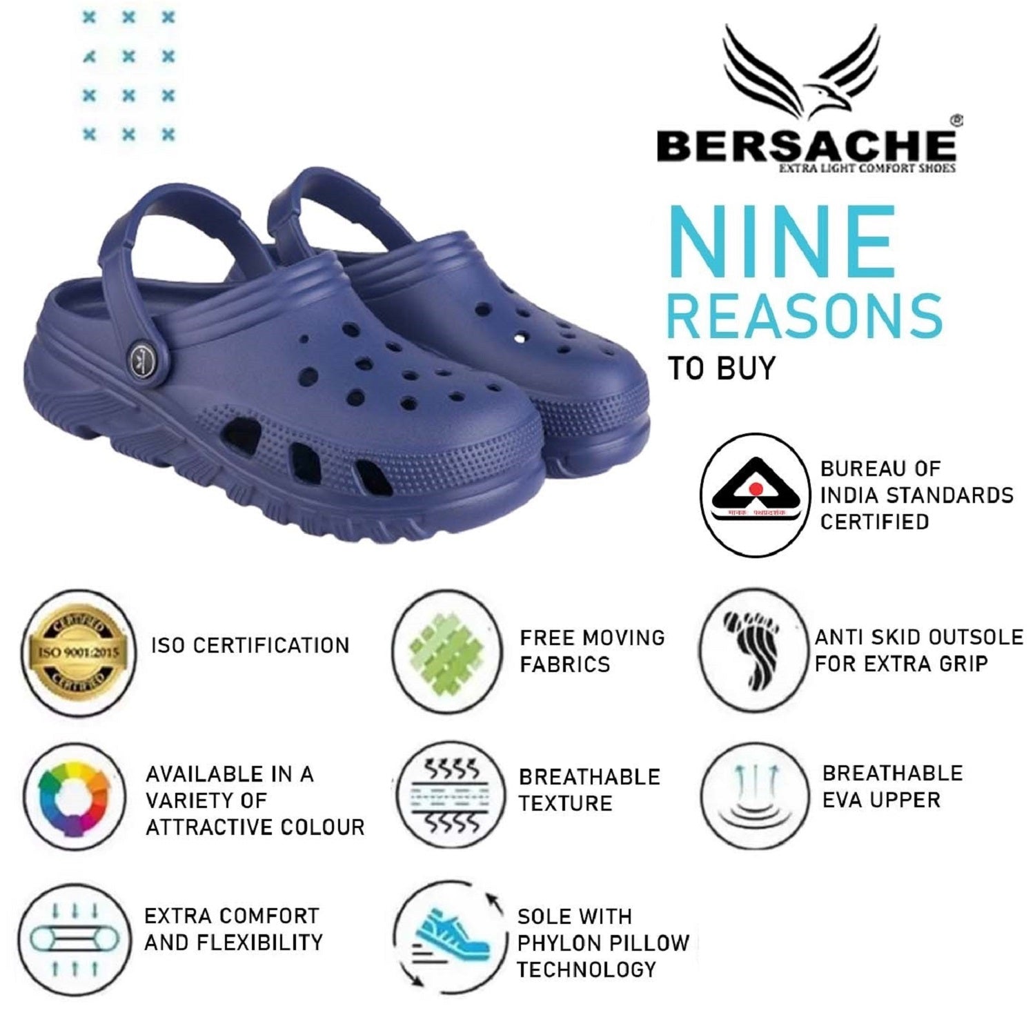 Bersache Extra Soft Classic Casual with  Regular wear with Ultra Soft & Flexibility Technology Sandal for Men's & Boy's (6133 Blue)