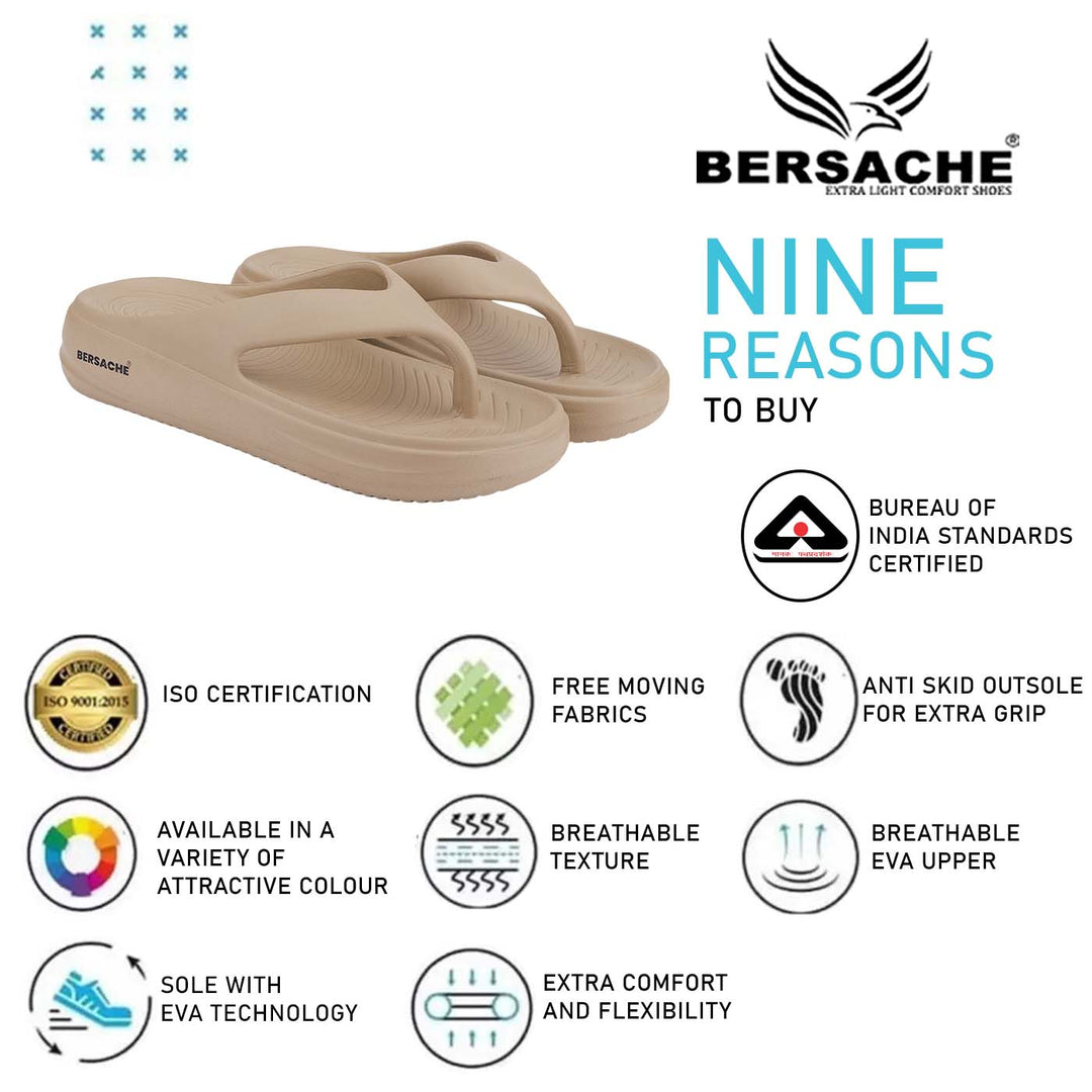 Bersache Extra Soft Classic Casual with  Regular wear with Ultra Soft & Flexibility Technology Clog's For women's/Girl's-(Beige-6197)