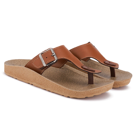 Bersache Extra Soft Classic Casual with  Regular wear with Ultra Soft & Flexibility Technology Flip-Flop for Men's & Boy's (6210-Tan)