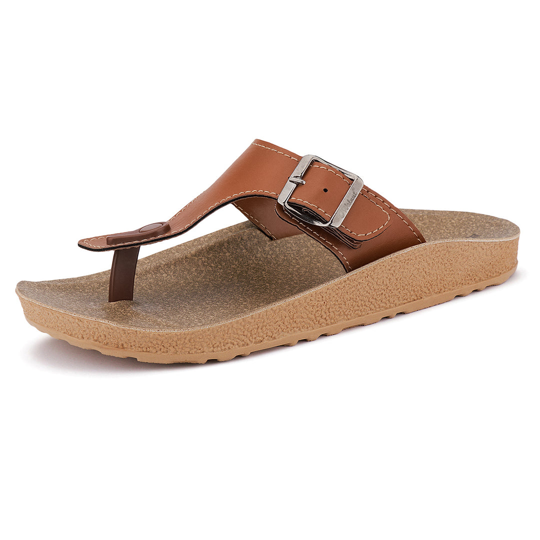 Bersache Extra Soft Classic Casual with  Regular wear with Ultra Soft & Flexibility Technology Flip-Flop for Men's & Boy's (6210-Tan)