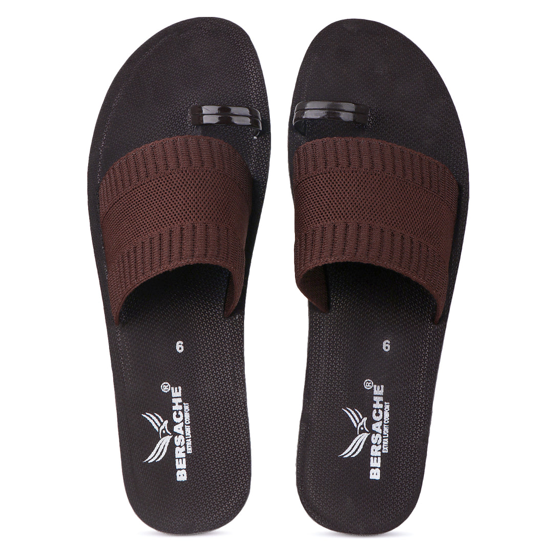 Bersache Extra Soft Classic Casual with  Regular wear with Ultra Soft & Flexibility Technology Flip Flop For Women's/Girl's-(6152-Brown)