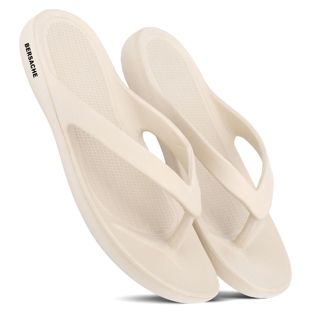 Bersache Extra Soft Classic Casual with  Regular wear with Ultra Soft & Flexibility Technology Slipper For Women's & Girl's-(6254-Beige)