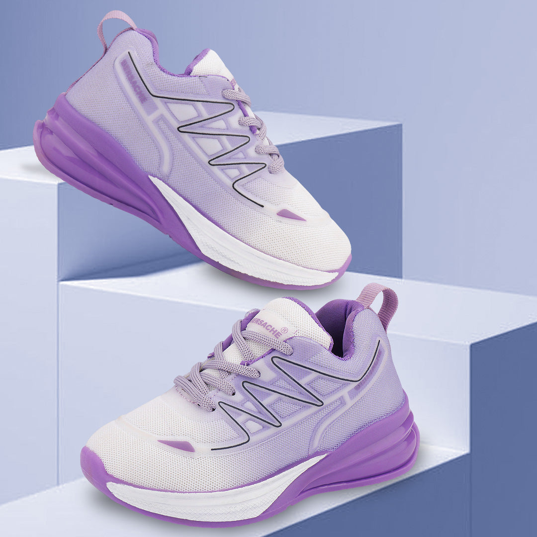 Bersache Casual Sneaker shoe for Kids|Soft Cushioned Insole,Slip-Resistance Casuals For Kids - Purple - 8087.